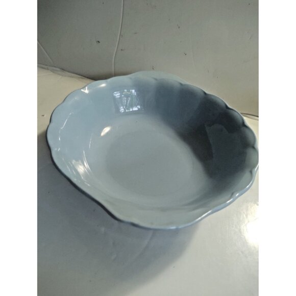 Vintage Grindley Lupin Petal Blue Serving Bowl Staffordshire UK9 1/4" x 8 1/4" - Picture 5 of 8